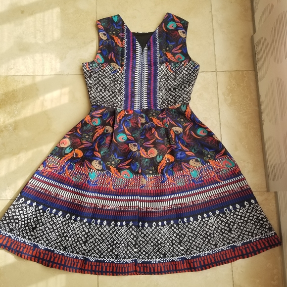 Multicolored Patterned Dress - Picture 2 of 7